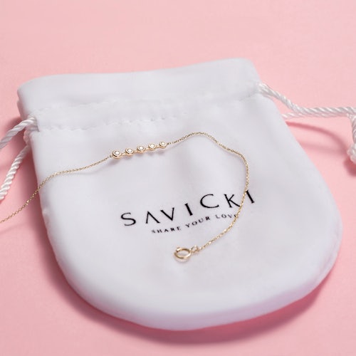 Bransoletka Savicki: złota, diamenty